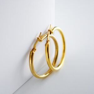 Créoles en argent doré à l’or