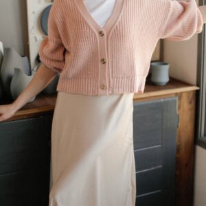 Gilet Kim coral pink