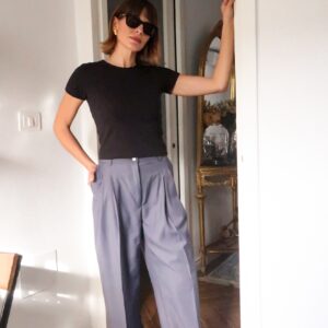 Pantalon John bleu/gris