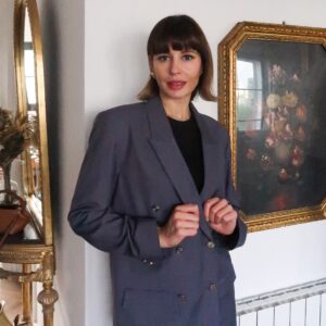 Blazer John bleu/gris