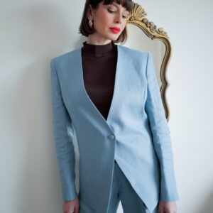 Blazer Sissy Bleu Ciel en Lin