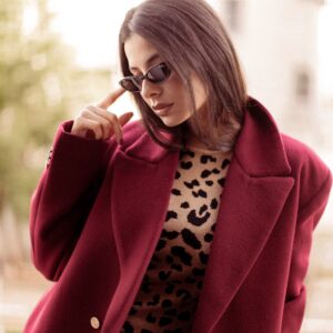 Manteau Pierce rouge cerise