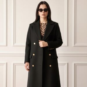 Manteau Pierce noir unisexe